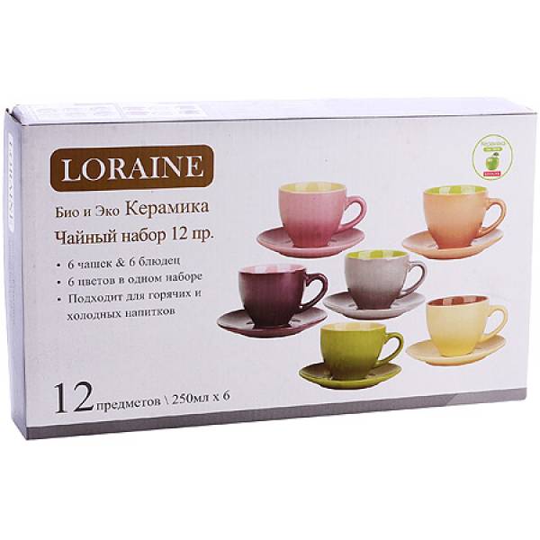 30450 Чайный набор Loraine 12пр керамика LORAINE 