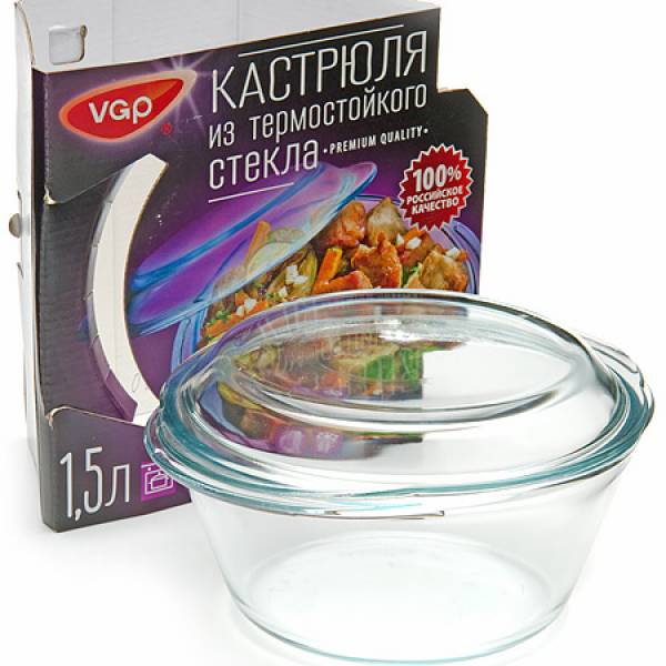 0825 Кастрюля толстостенная 1,5л термо с/кр РОССИЯ