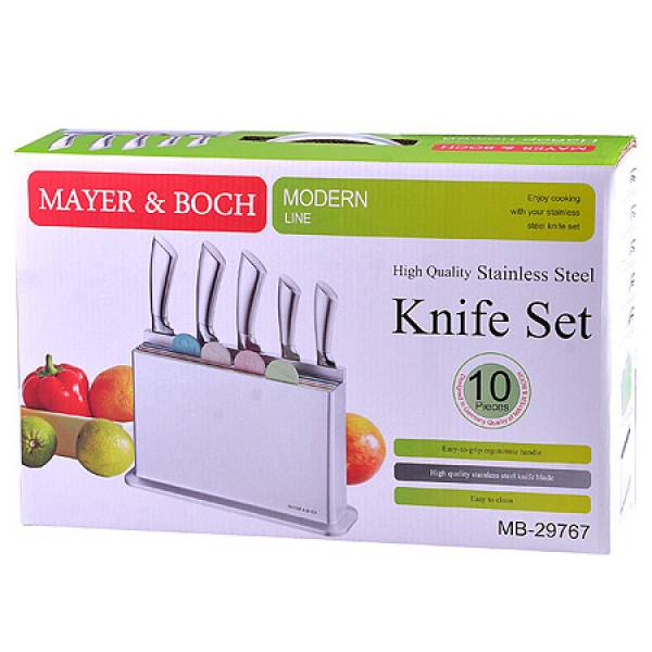 29767 Набор ножей + доски на подставке MAYER&BOCH 