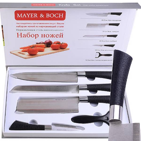 30739 Набор ножей 5 пр, с топориком MAYER&BOCH