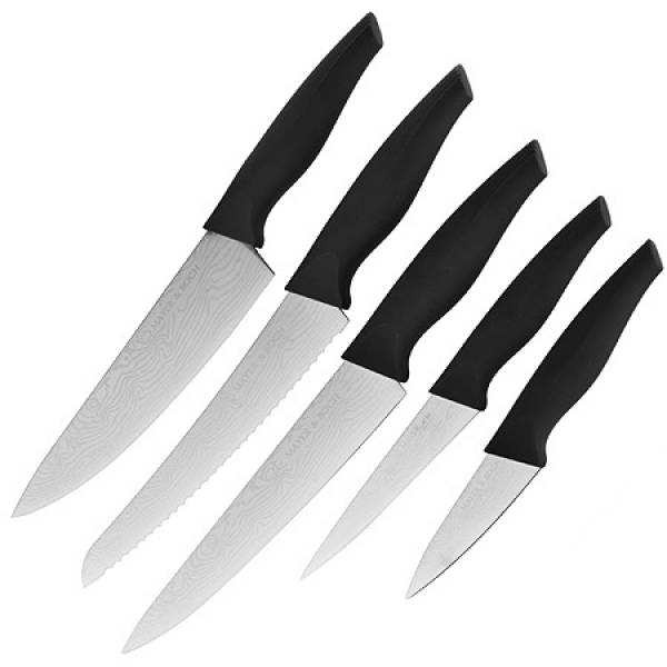 22716 Набор ножей 5 пр на подставке сил/р MAYER&BOCH
